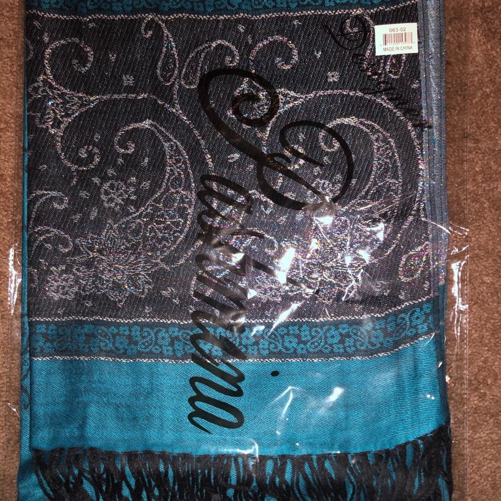 Turquoise pashmina